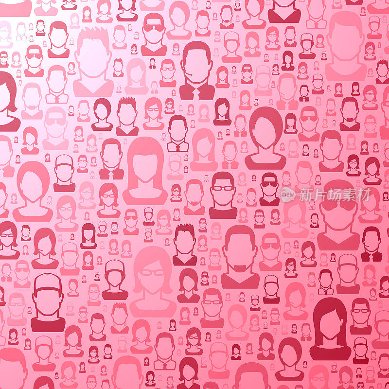 抽象的粉红色背景-人图案