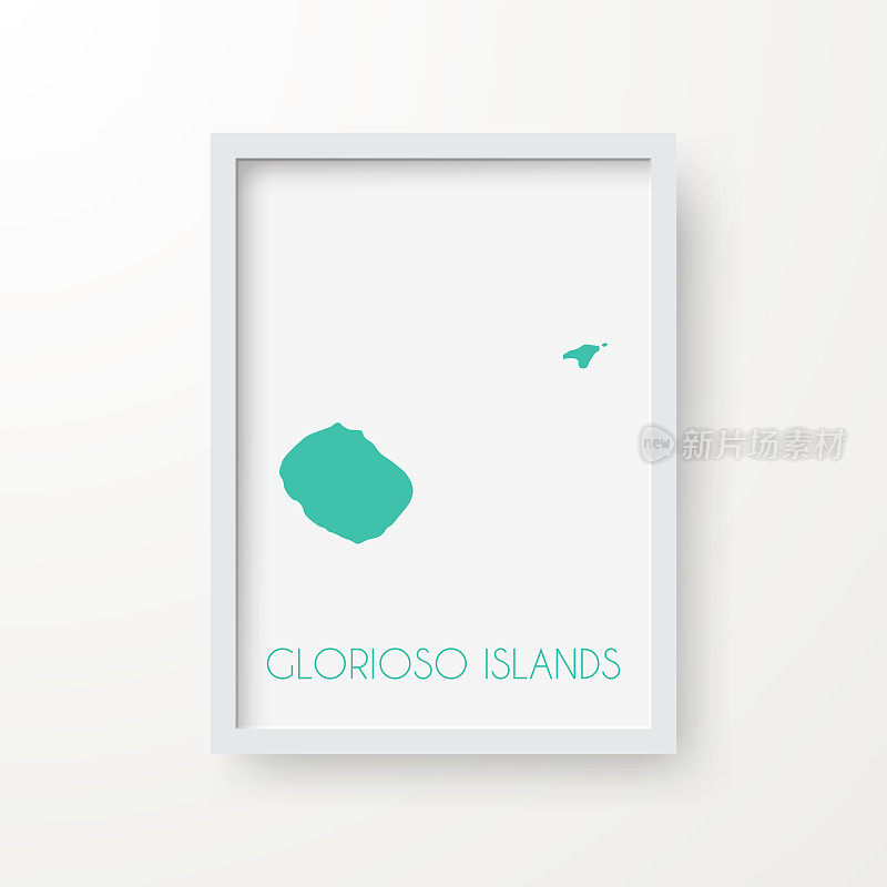 格洛罗索群岛的地图，白色背景的框架