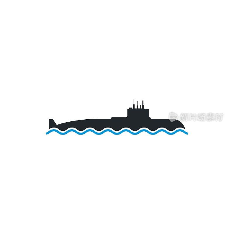 军事潜艇标志矢量图标说明