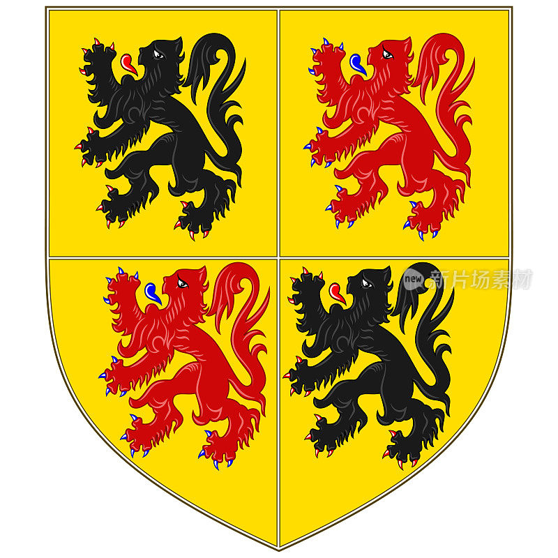 比利时埃诺县的盾徽