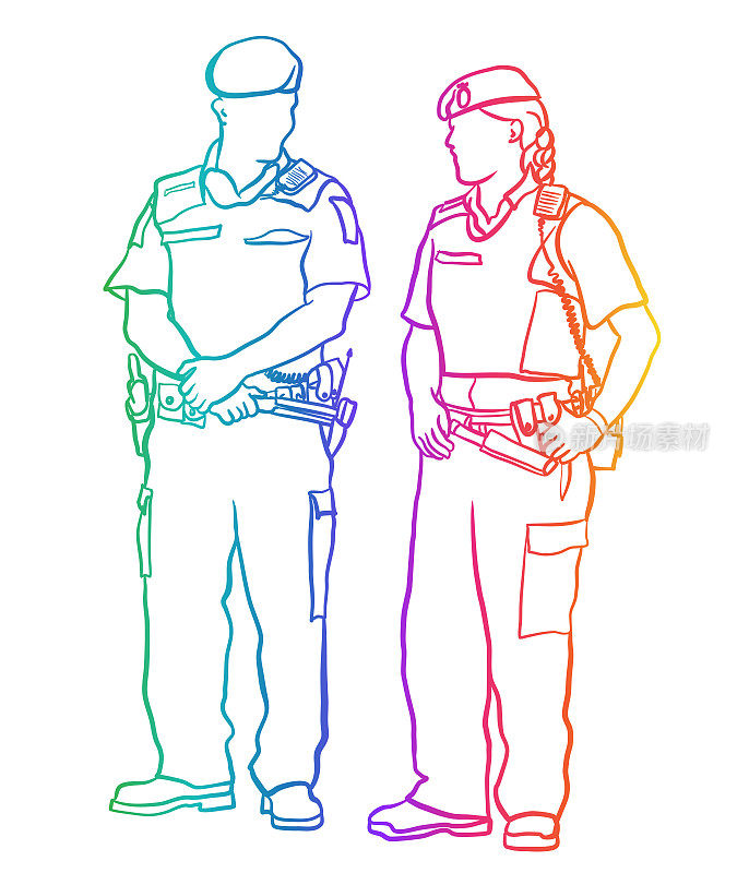 军警和彩虹女人