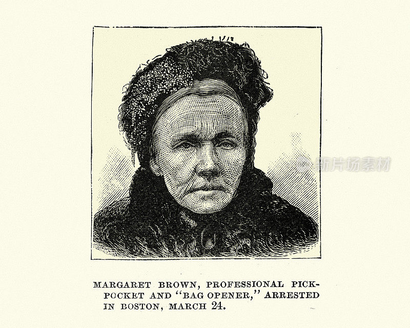 玛格丽特・布朗，专业扒手和开包人，维多利亚时代的犯罪和罪犯