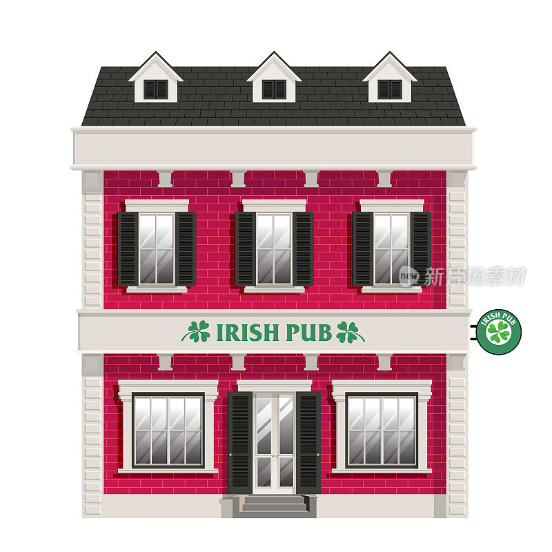 古老的爱尔兰酒吧建筑