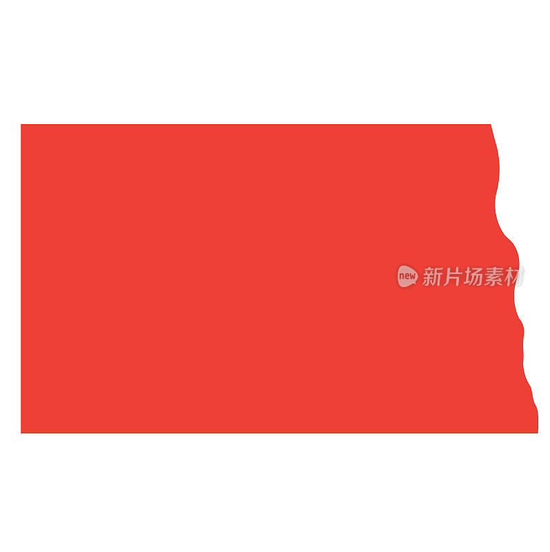 北达科他州的州地图图标