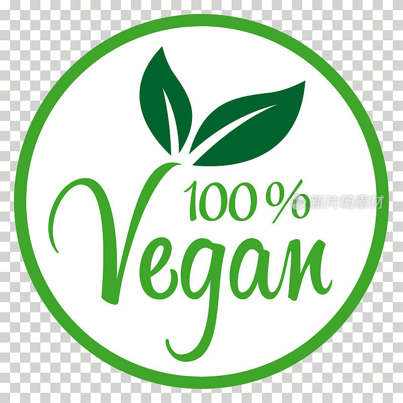 绿色100%素食标志