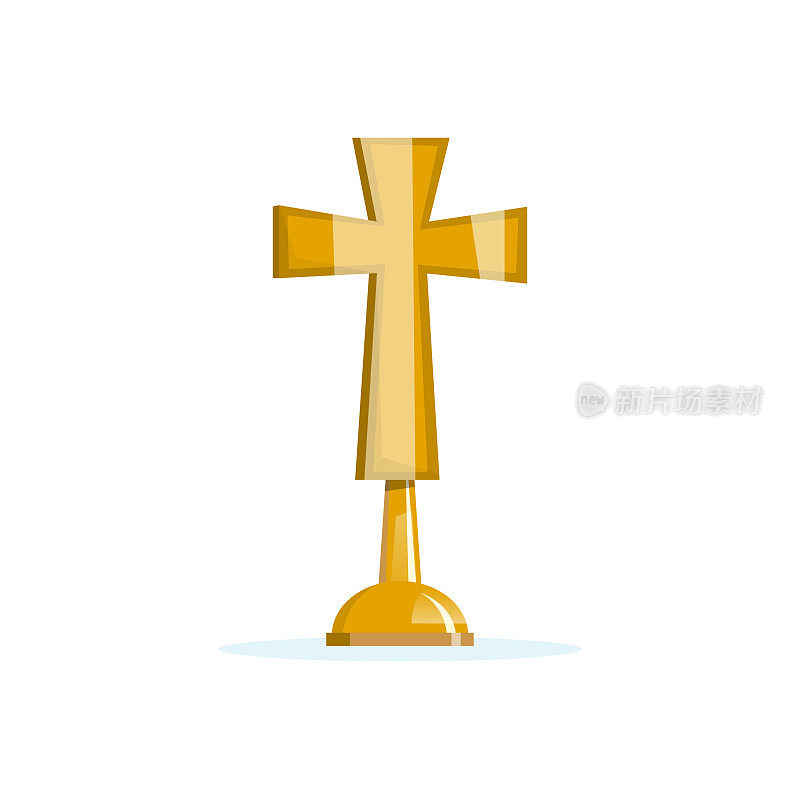 金坛十字架。天主教的象征。教堂的项