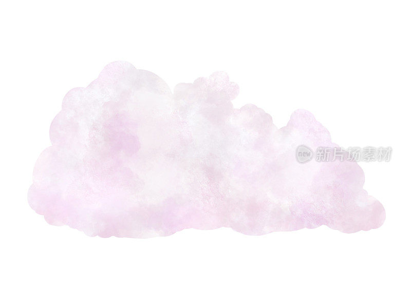 现实水彩云孤立在白色背景ep07
