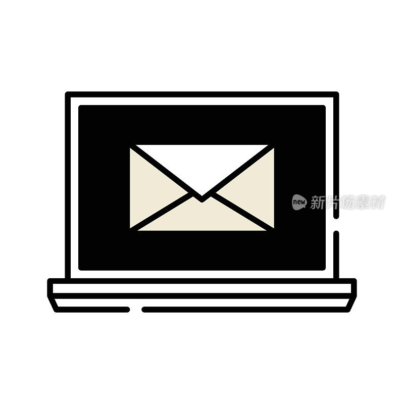 电子邮件简单线条图标