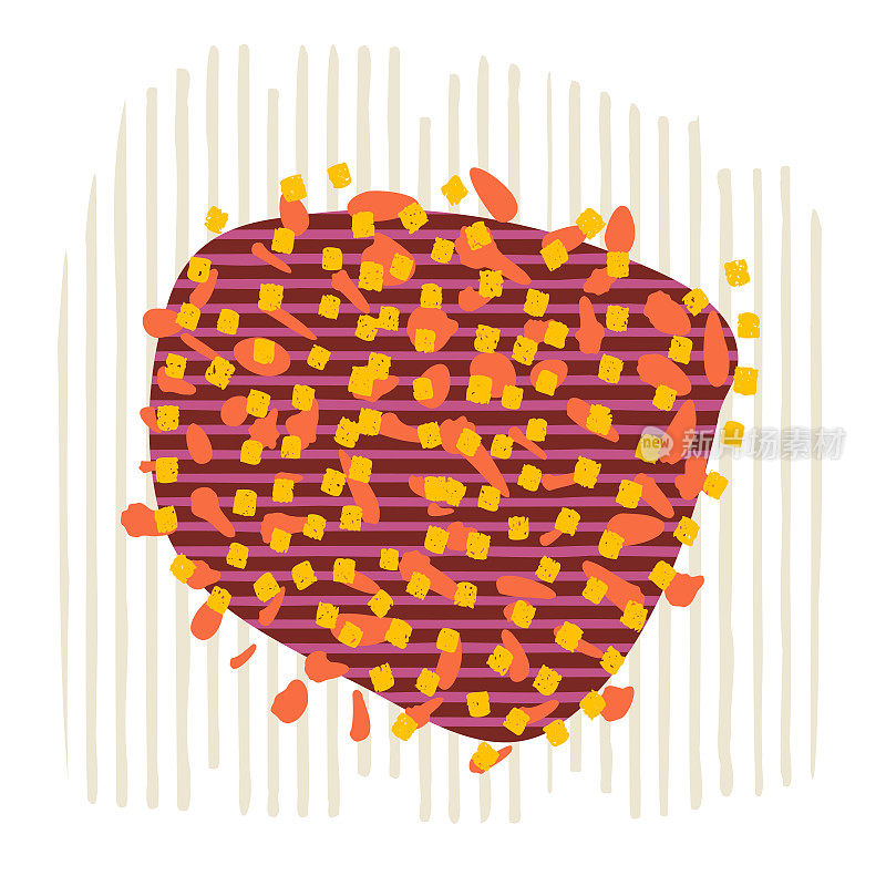 透明背景上的抽象设计元素