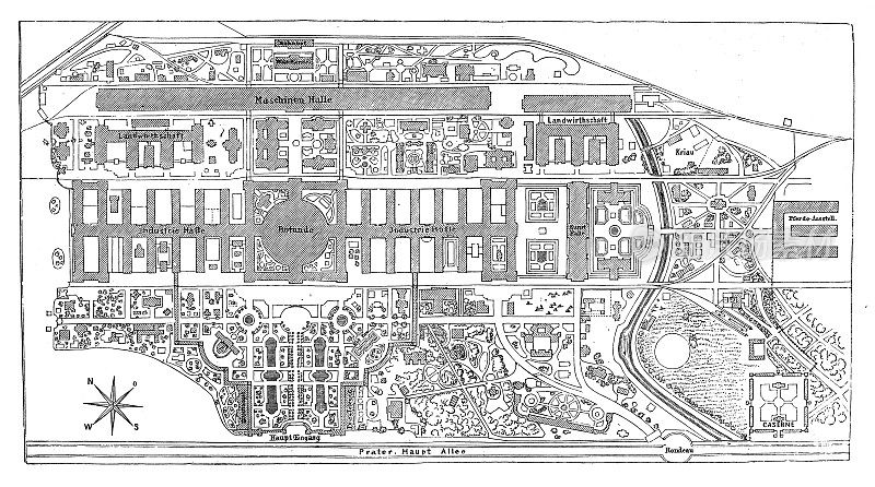 1873年维也纳世界展览广场的正门