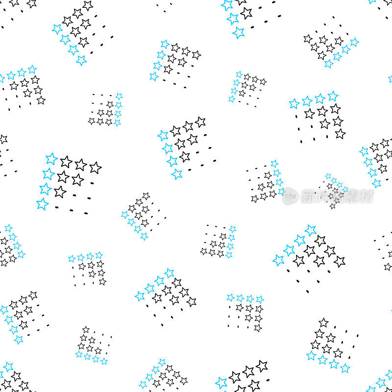 星评级。无缝模式。白色背景上的线条图标