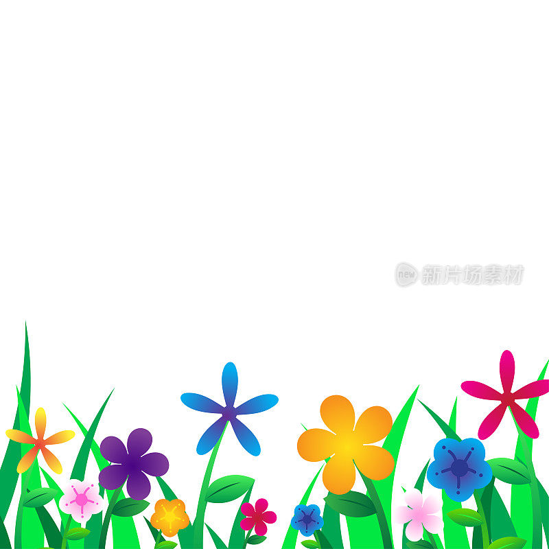 地球日快乐插图，鲜花，树叶