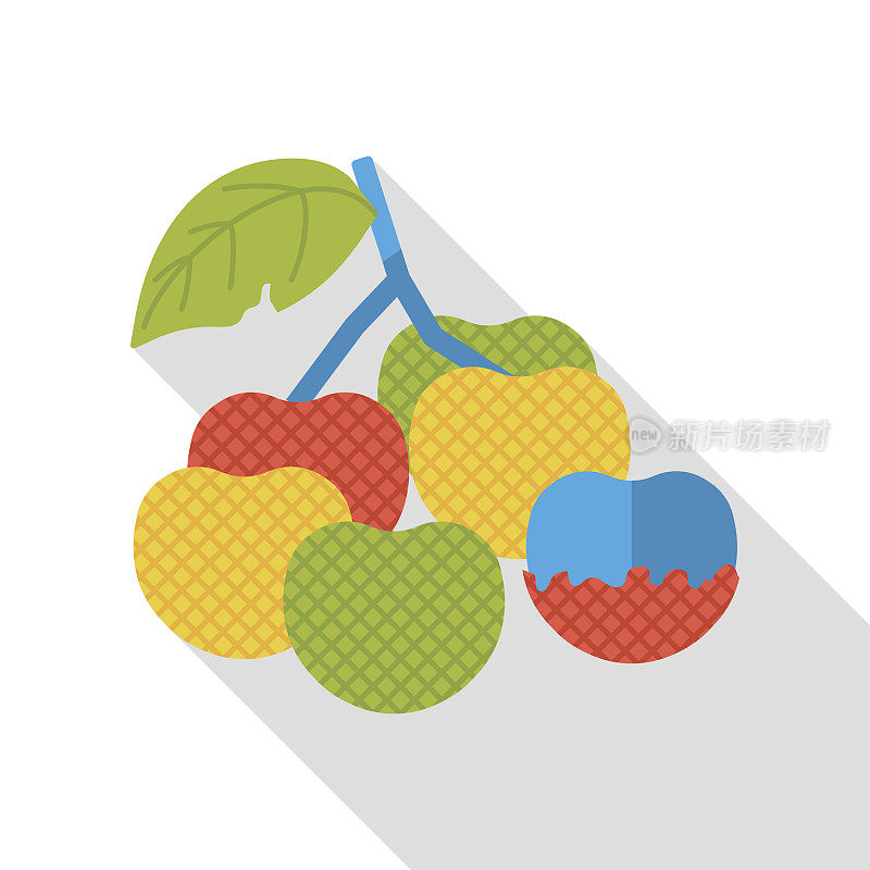 荔枝水果平图标