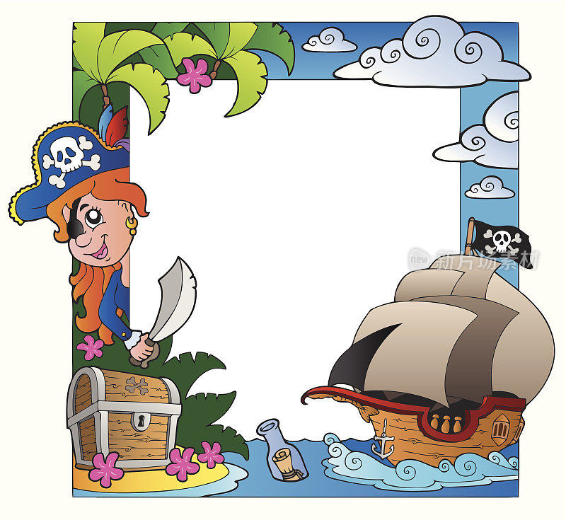 框架与海洋和海盗主题3