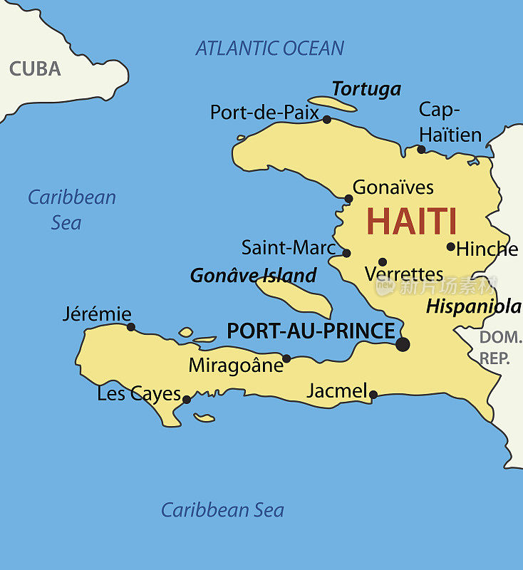 海地共和国-矢量地图