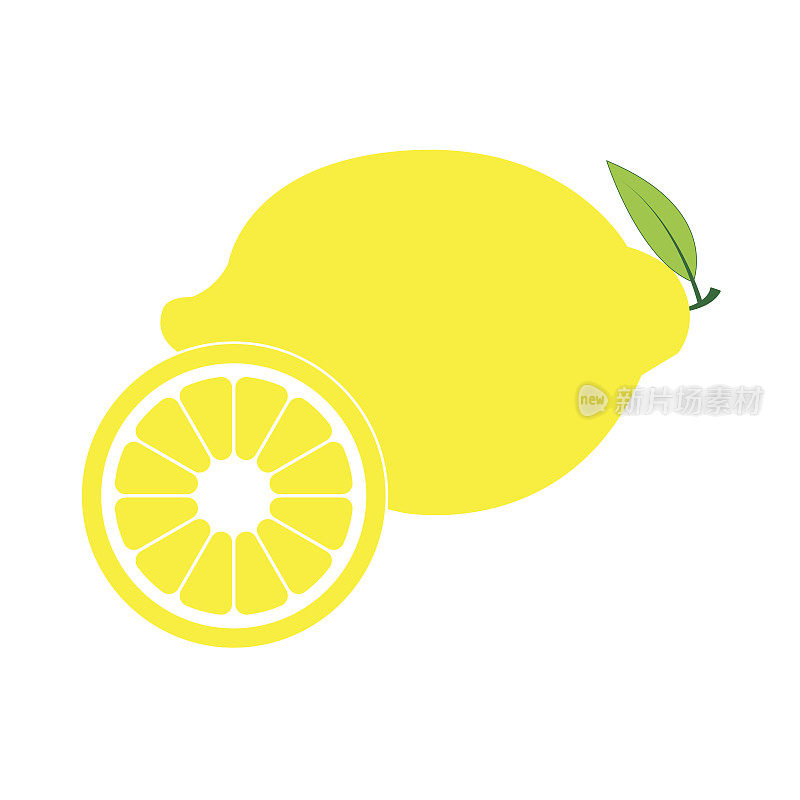 柠檬图标孤立向量