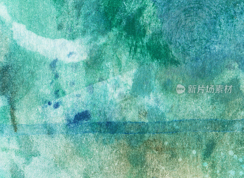 肮脏的手绘纹理与绿松石色调