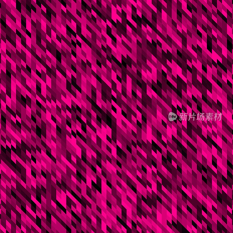 粉红色紫红色抽象几何皱褶三角形低多边形风格矢量插图图形背景。深黑色和紫罗兰色详细网页模板。玫瑰红，珊瑚红。