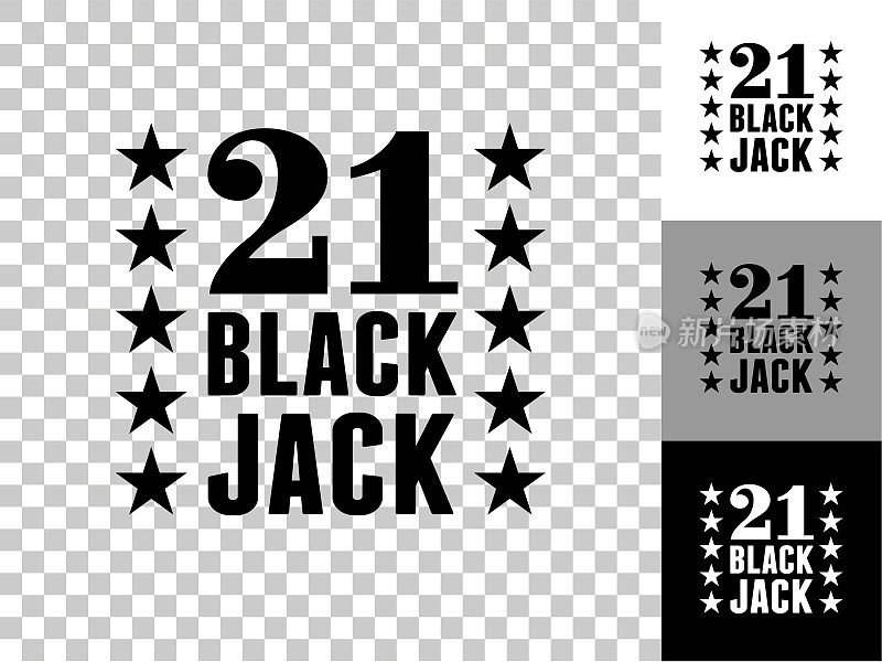 21黑杰克图标在棋盘透明背景
