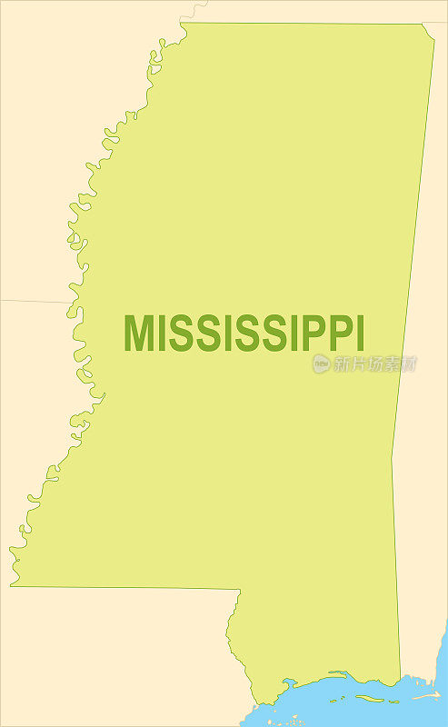 密西西比平面地图
