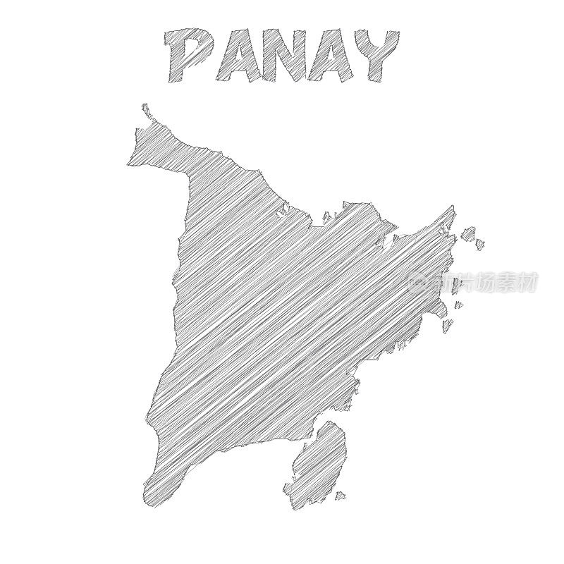 潘乃地图手绘在白色背景