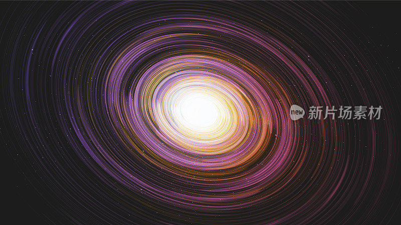 彩色的巨型interstella星系背景与银河系螺旋，宇宙和星空的概念设计，矢量