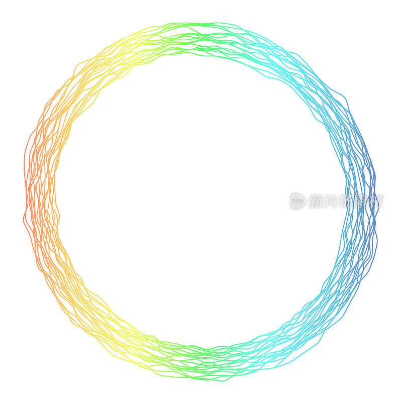 彩虹色扭曲圆