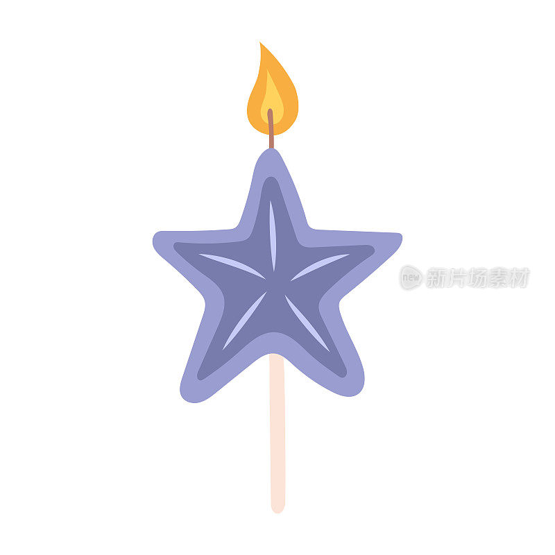 用燃烧的蜡烛换星星形状的蛋糕