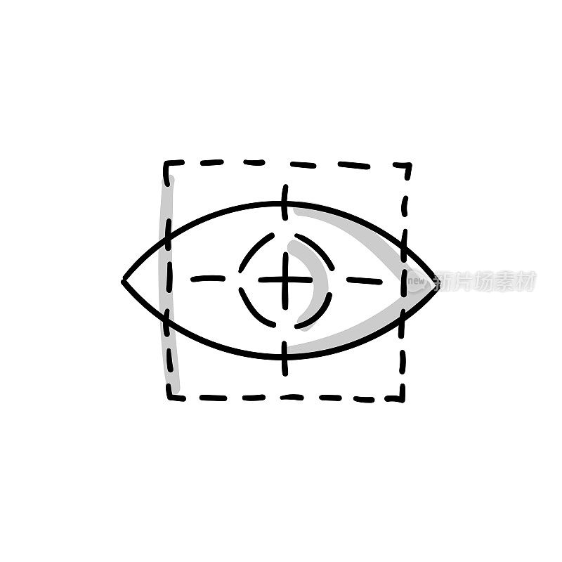 嗨，结果素描涂鸦矢量图标与可编辑的笔触。Icon适用于网页设计、移动应用、UI、UX和GUI设计。