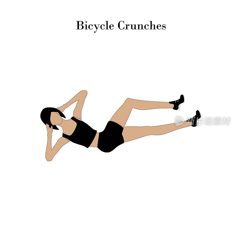 自行车仰卧起坐锻炼身体