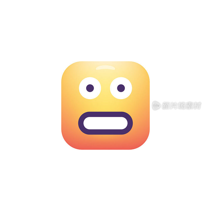 Emoticon设计立方体形状颜色渐变