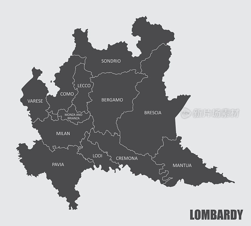 伦巴第地区地图