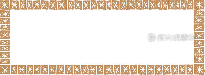插图的框架与模式的星星