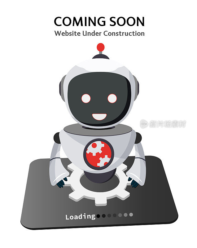机器人结构特征矢量设计。吉祥物ai技术用于网站建设、维护中。