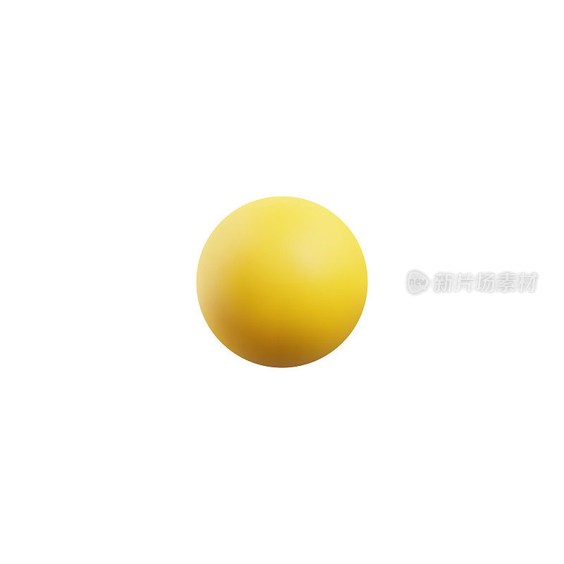 圆形黄色药丸-孤立在白色背景上的3d矢量插图。
