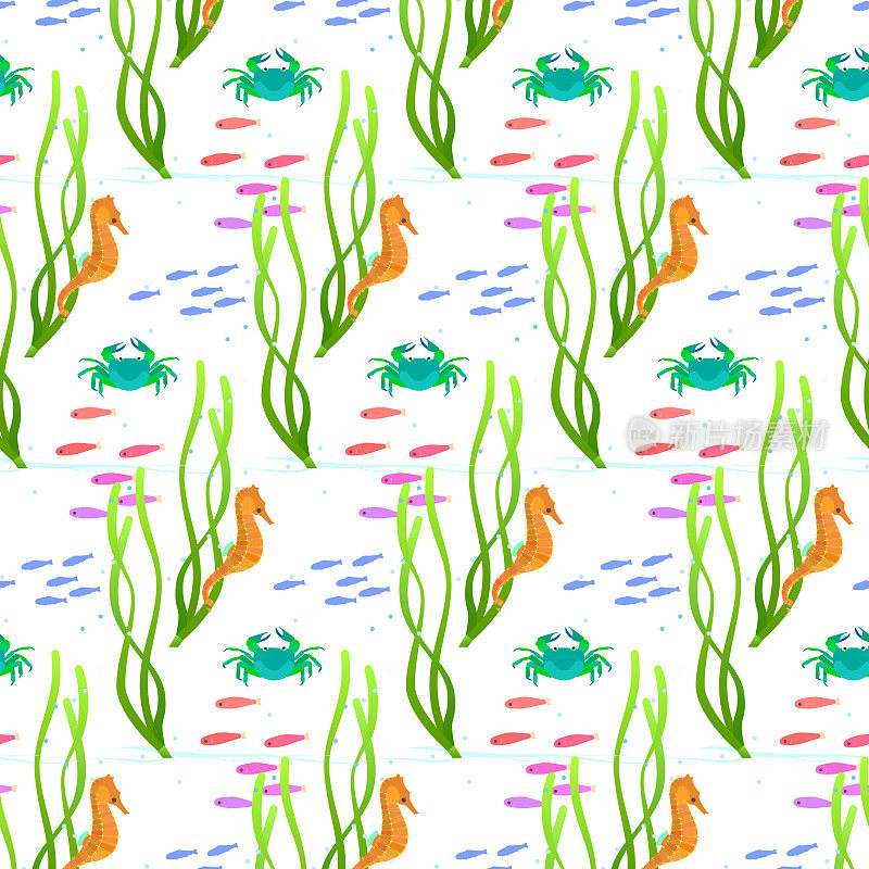 生活在鳗草床上的生物体的无缝模式