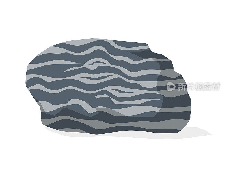 片麻岩标本插图。变质岩样品