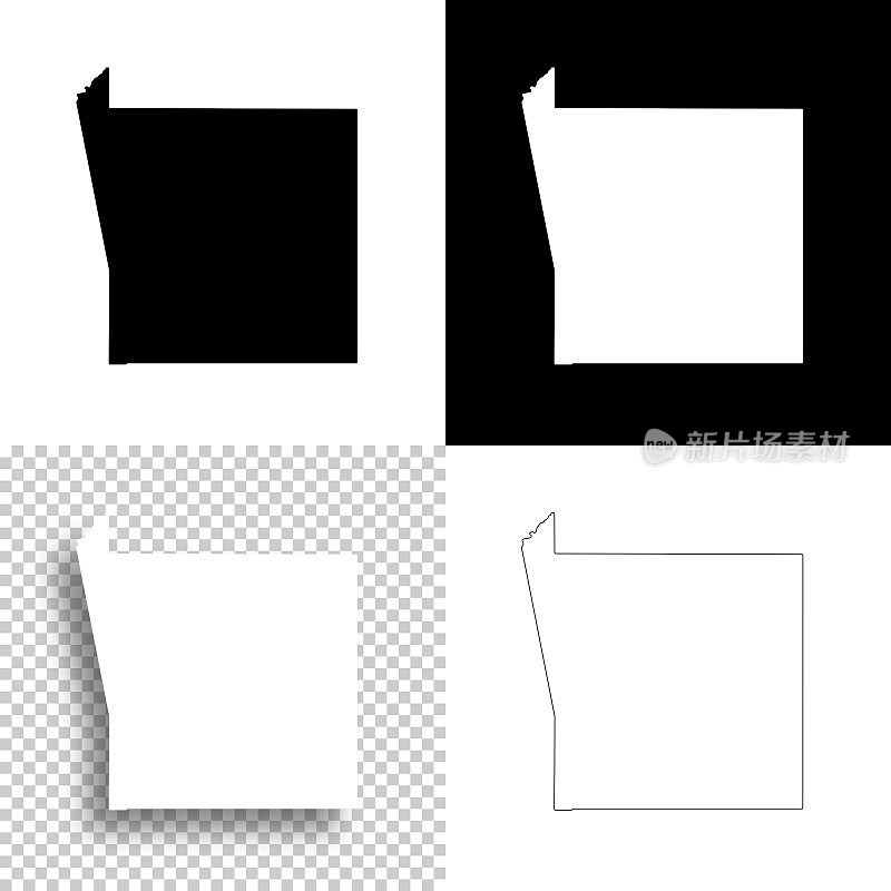 密西西比州斯科特县。设计地图。空白，白色和黑色背景