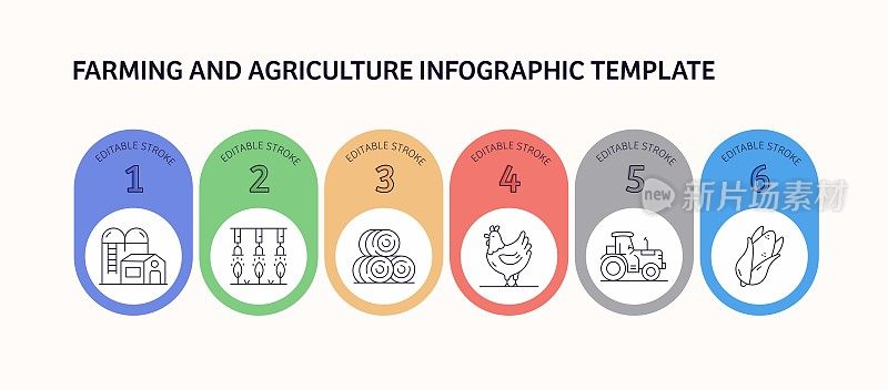 农业和农业相关的矢量信息图设计概念。