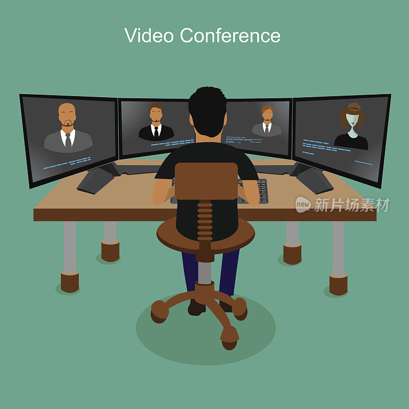 商务人士视频会议