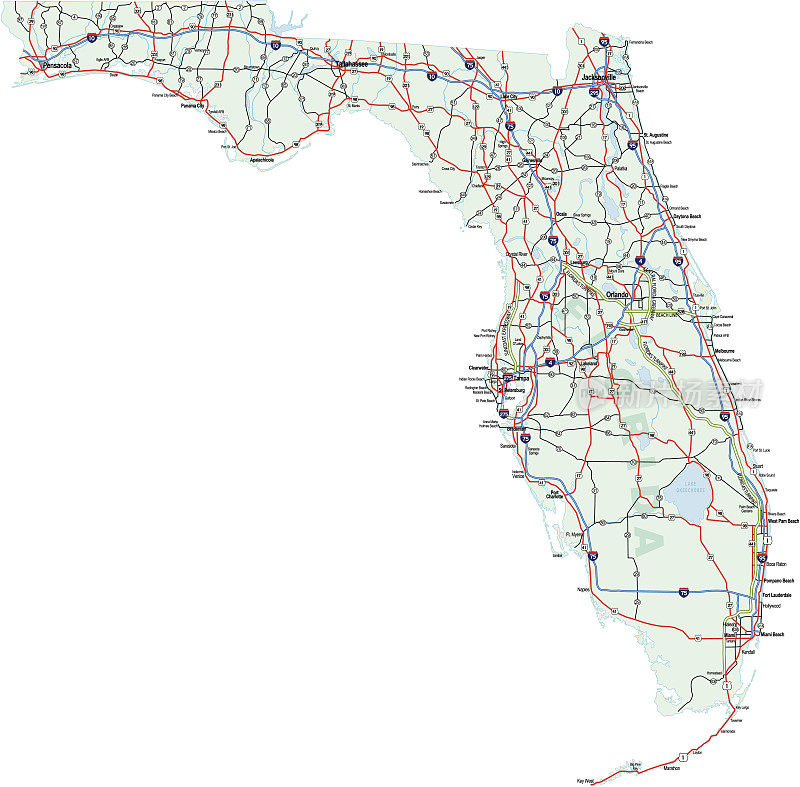 佛罗里达州际地图