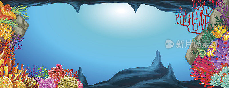 水下珊瑚礁场景