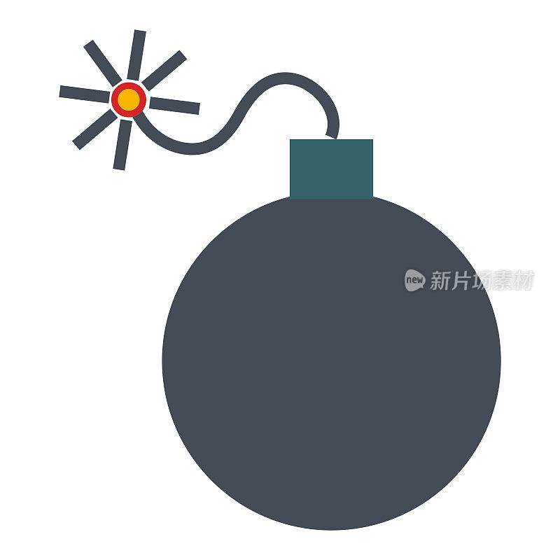 爆炸炸弹孤立图标
