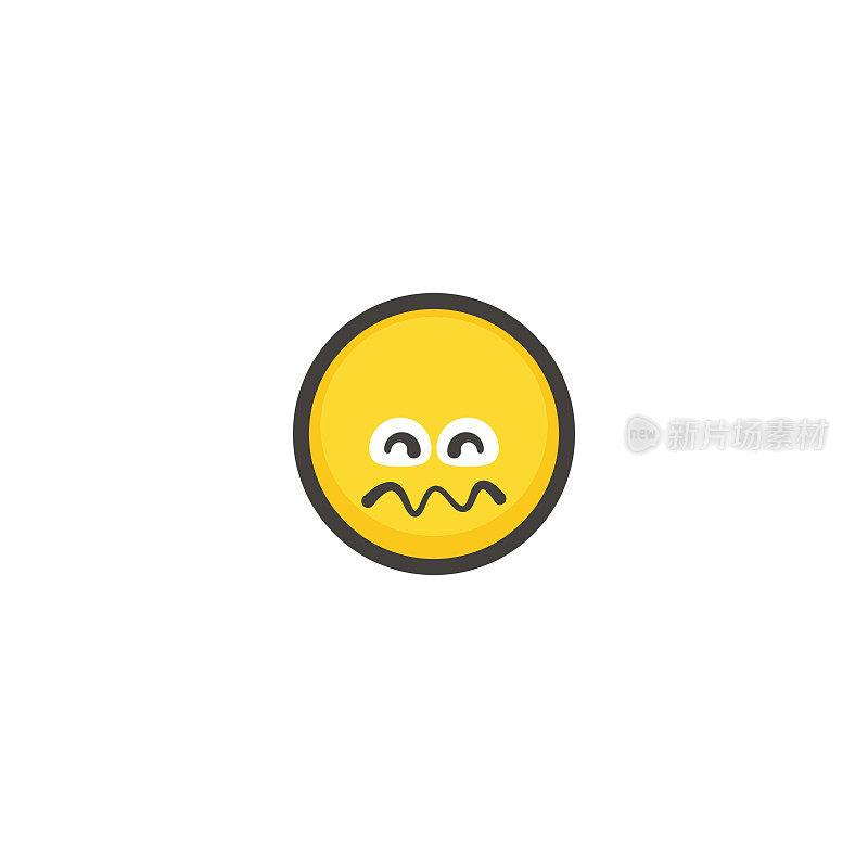 Emoticon平面设计轮廓线