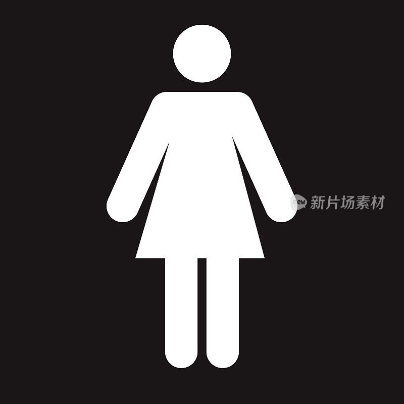 女性卫生间的无障碍图标