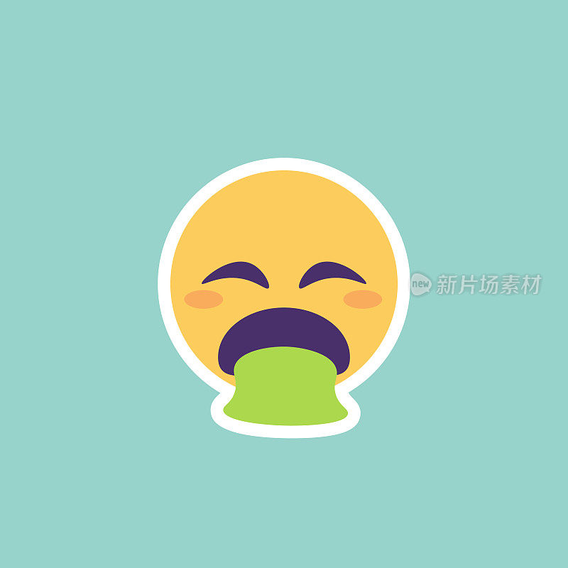 Emoticon设计白色轮廓色背景