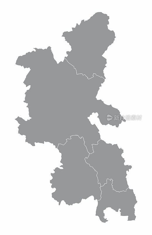 白金汉郡行政地图