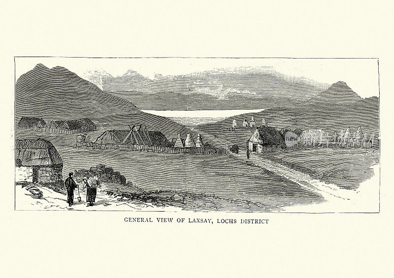 拉克斯塞，路易斯岛，外赫布里底群岛，维多利亚时期的19世纪
