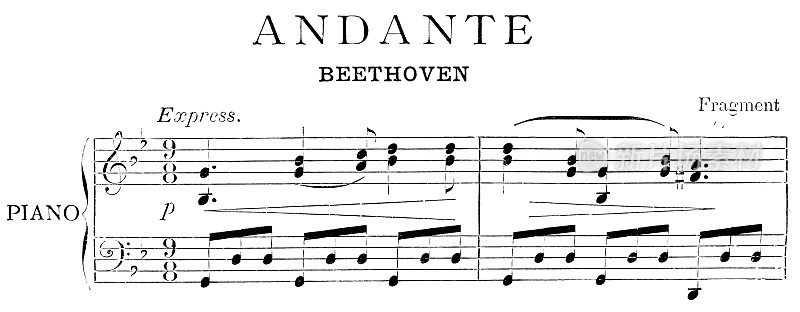 贝多芬的行板的乐谱