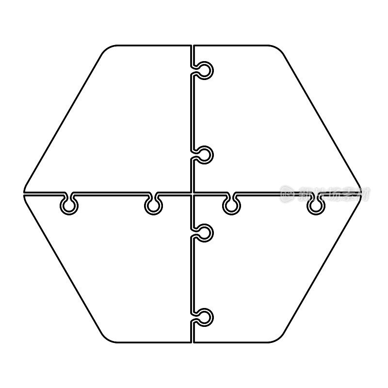 透明底座上的细线拼图